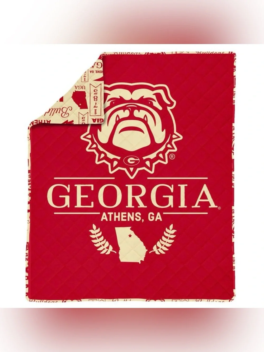New! NCAA Georgia Bulldogs 60x80 Quilted Throw Blanket
